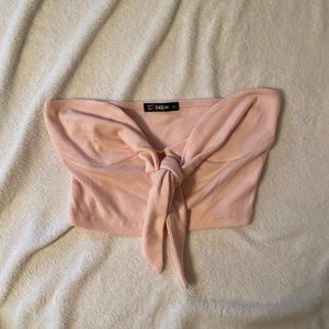 SHEIN tube top with tie in front